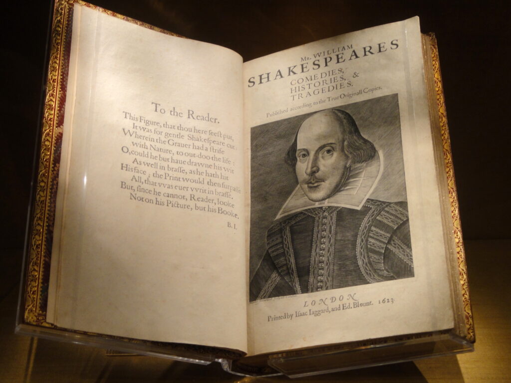 First Folio รวมผลงานเล่มแรกของ William Shakespeare